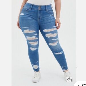 Torrid Super Soft Distressed Jeggings